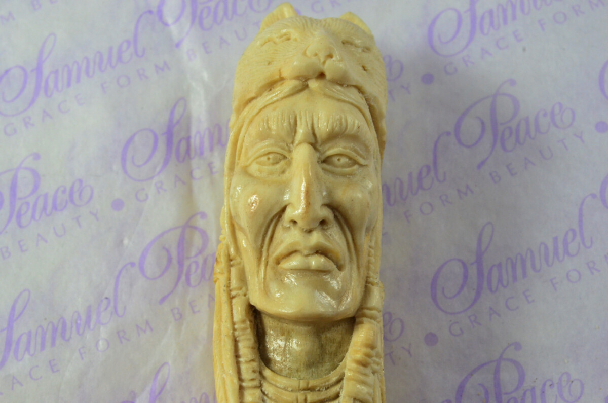 American Indian Hand Carved Stag Antler Horn Knife Handle Hobbyist Make Your Own Knife! Made in Sheffield England - Image 2