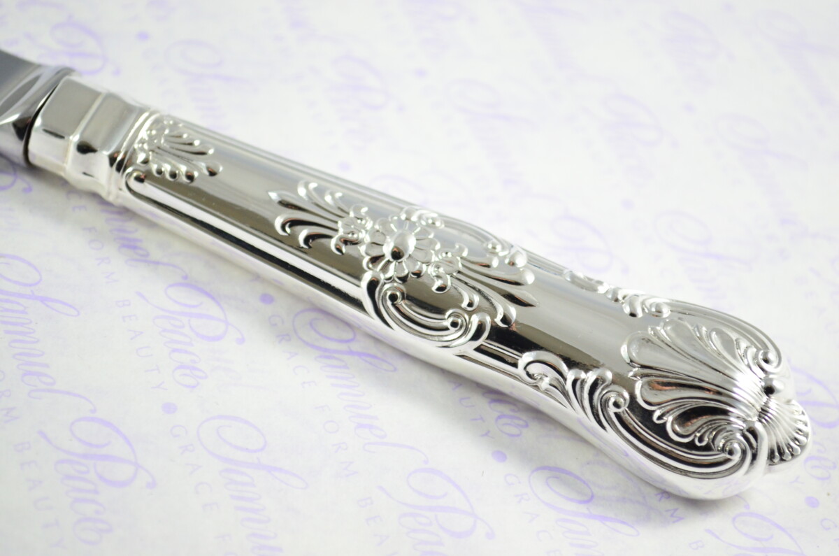 Queens Pattern Sheffield Silver Plated Challah Bread & Cake Knife Shabbat Judaica - Image 4