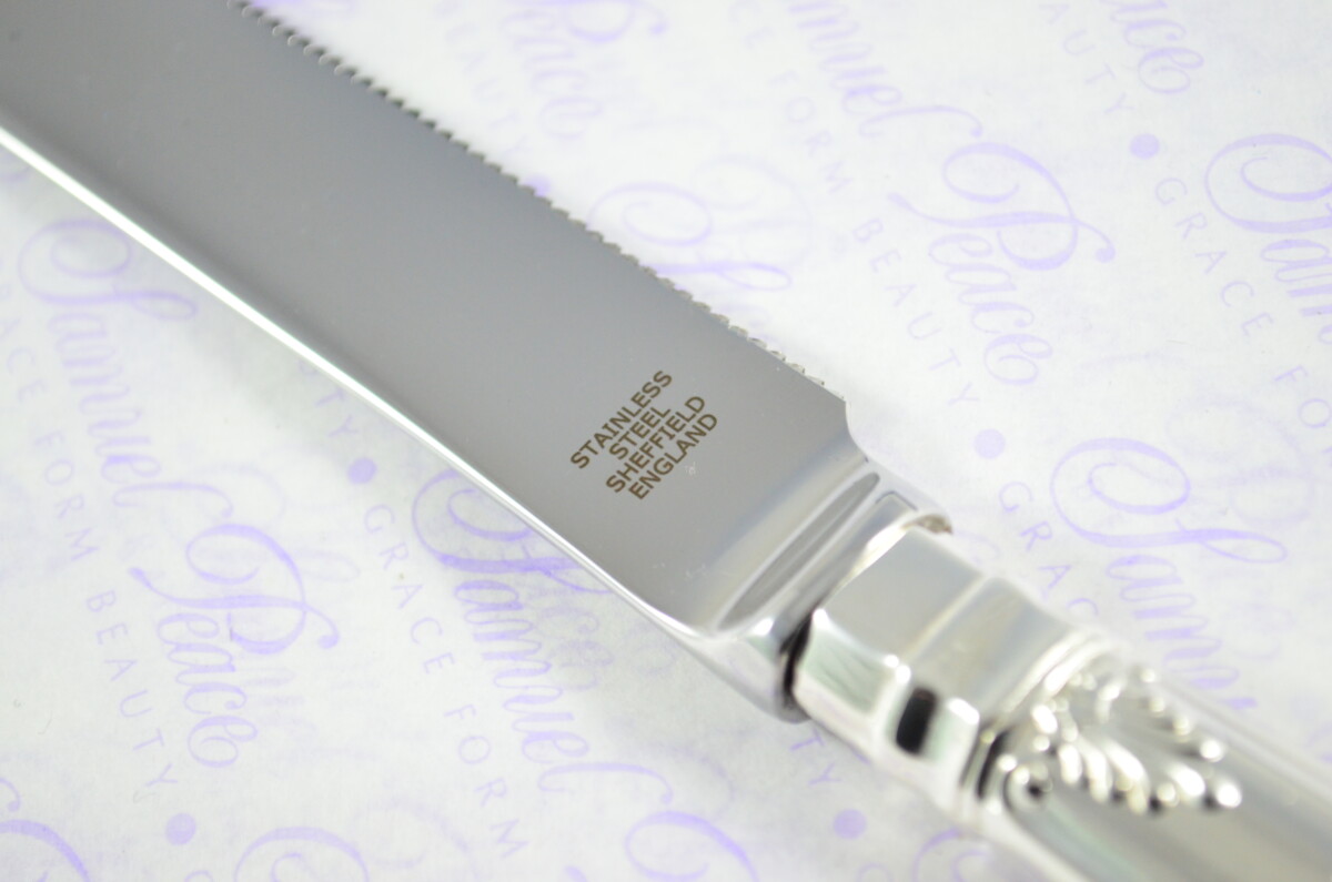 Queens Pattern Sheffield Silver Plated Challah Bread & Cake Knife Shabbat Judaica - Image 3