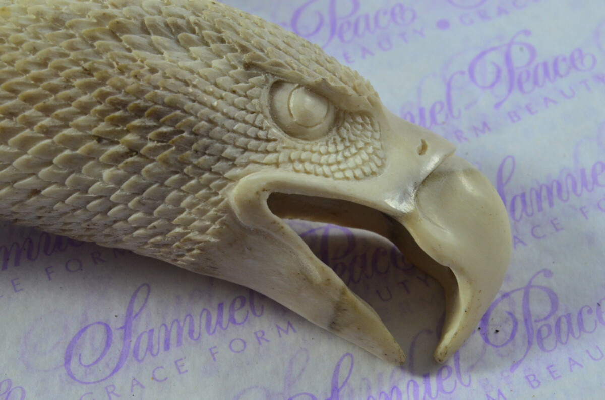 American Eagle Hand Carved Stag Antler Horn Knife Handle Hobbyist Make Your Own Knife! Made in Sheffield England - Image 5