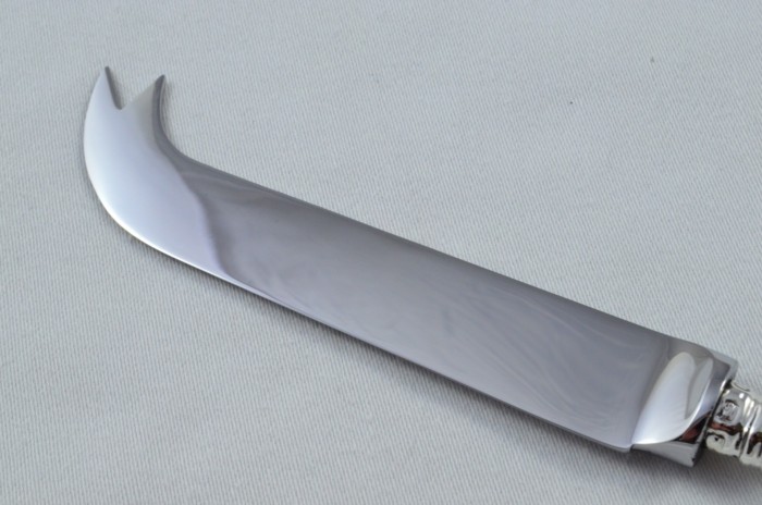 Antique Sheffield Sterling Silver Handled Cheese Knife Queens Pattern 1878 - Image 5