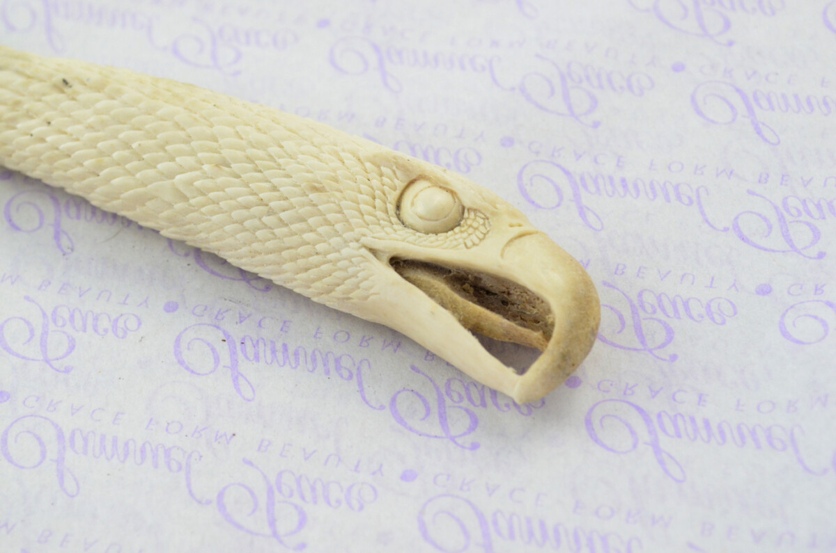 Astonishing Bespoke Hand Carved American Eagle Stag Horn Antler Handle Sgian Dubh Hand Engraved Blade Sheffield England - Image 6