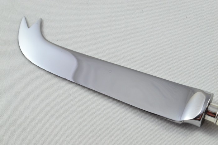 Antique Sheffield Sterling Silver Handled Cheese Knife Plain Pistol Pattern 1919 - Image 5