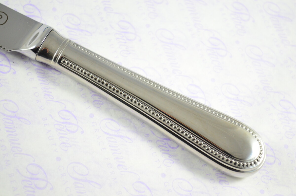 Bead Pattern Sheffield Stainless Steel Challah Bread & Cake Knife Shabbat Judaica - Image 4