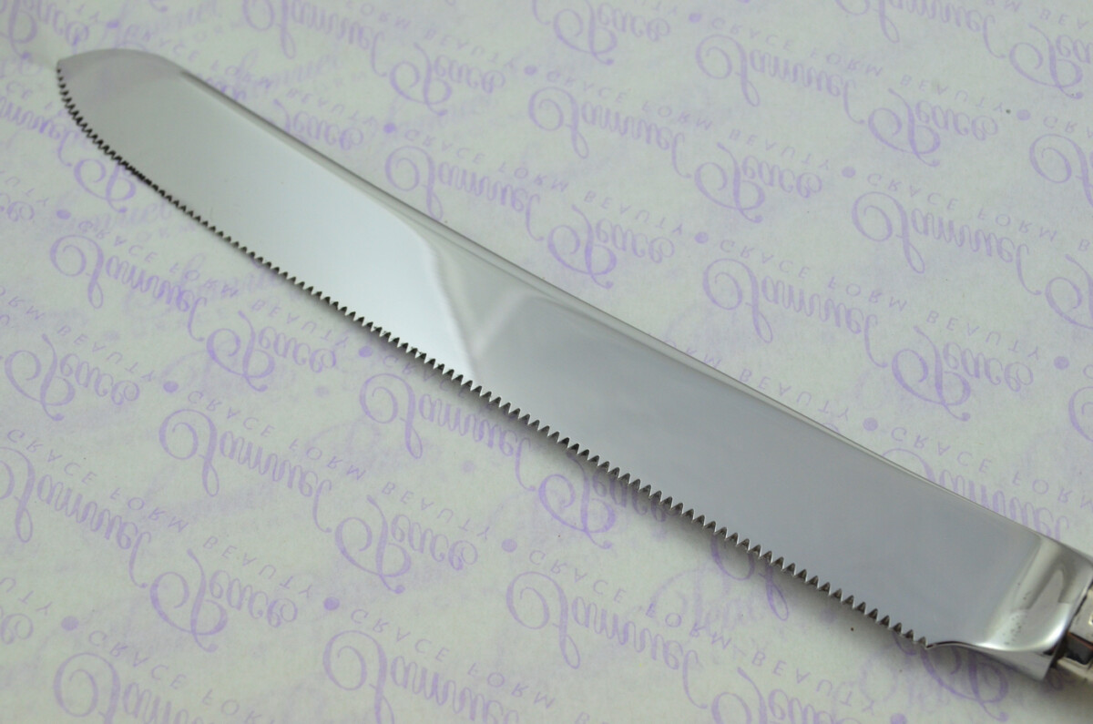 Rhapsody Pattern Sterling Silver Handled Wedding Cake Knife Gift Boxed 1901 - Image 4