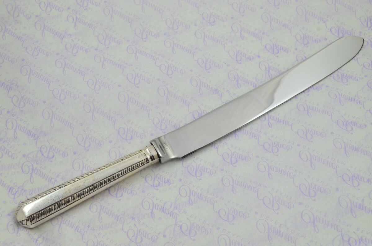Rhapsody Pattern Sterling Silver Handled Wedding Cake Knife Gift Boxed 1901 - Image 6