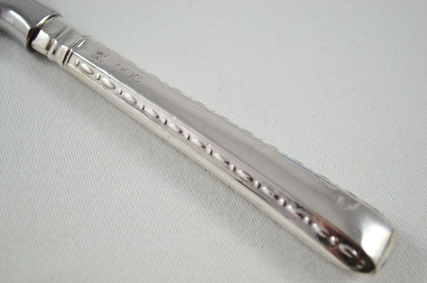 Boxed Thomas Bradbury & Sons Bead Edge Pattern Sterling Silver Bottle Opener Sheffield 1900 - Image 3