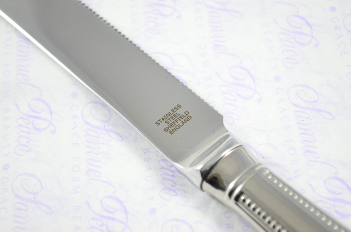 Bead Pattern Sheffield Stainless Steel Challah Bread & Cake Knife Shabbat Judaica - Image 6