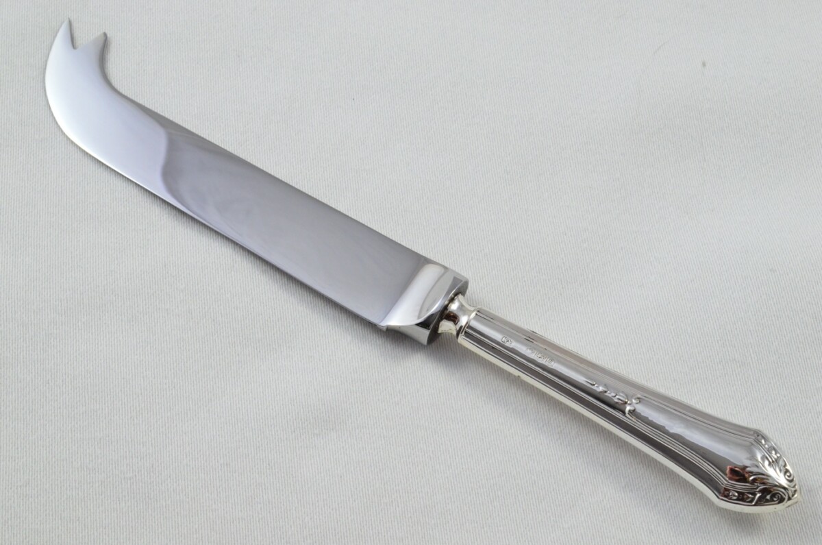 Antique Sheffield Sterling Silver Handled Cheese Knife Trafalgar Pattern 1924 - Image 2