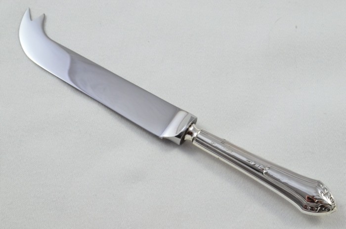 Antique Sheffield Sterling Silver Handled Cheese Knife Trafalgar Pattern 1924 - Image 2