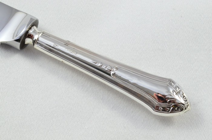 Antique Sheffield Sterling Silver Handled Cheese Knife Trafalgar Pattern 1924 - Image 3