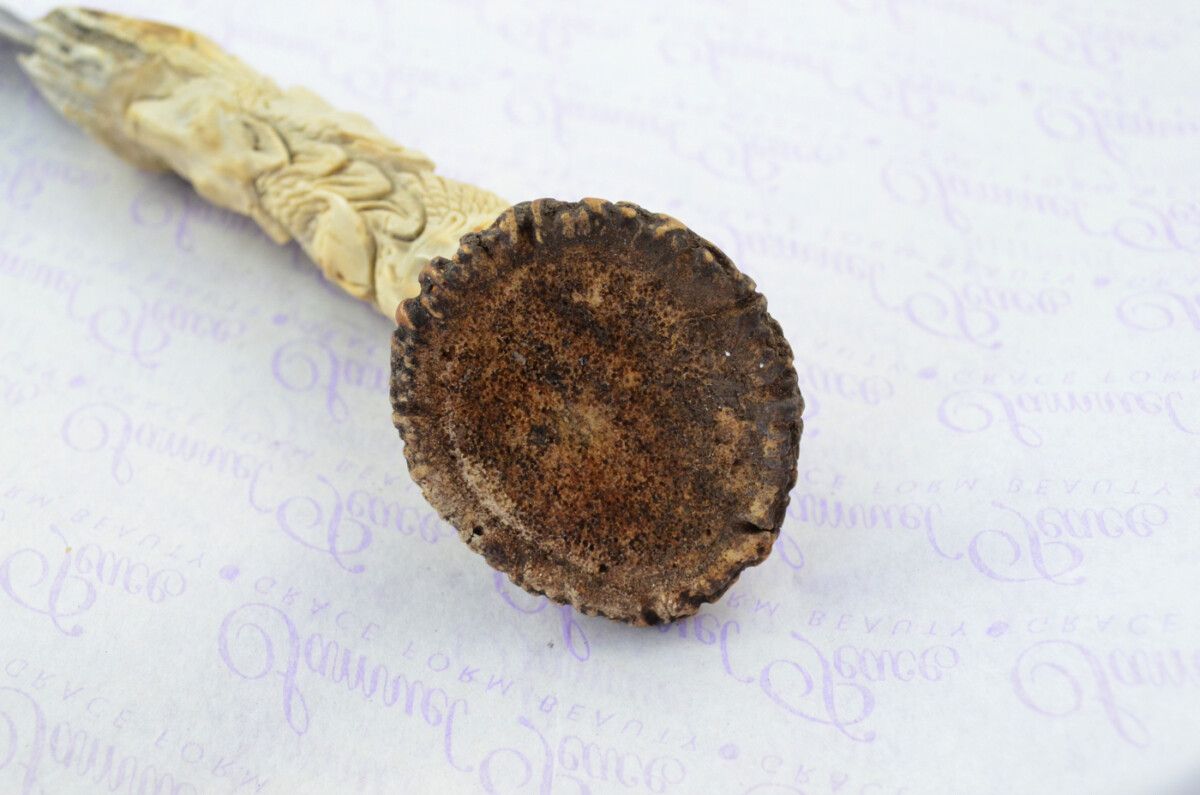Amazing Bespoke Hand Carved American Indian Stag Horn Antler Handle Sgian Dubh Hand Forged Carbon 01 Tool Steel Blade Sheffield England - Image 6