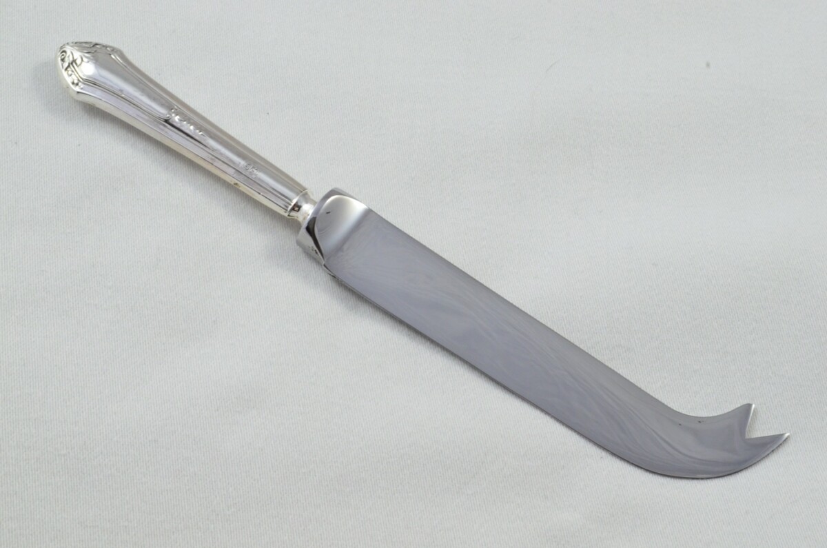 Antique Sheffield Sterling Silver Handled Cheese Knife Trafalgar Pattern 1924 - Image 6