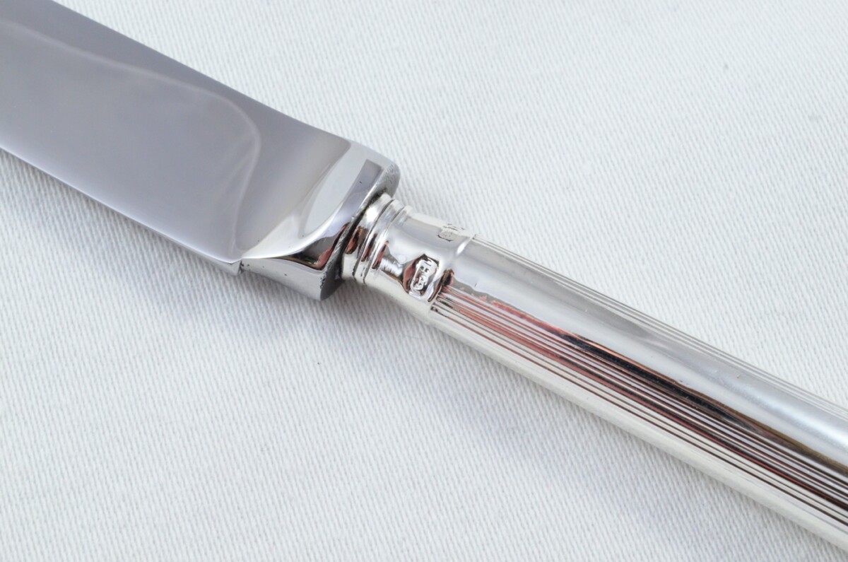 Antique Sheffield Sterling Silver Handled Cheese Knife Victorian Shell Pattern 1912 - Image 4
