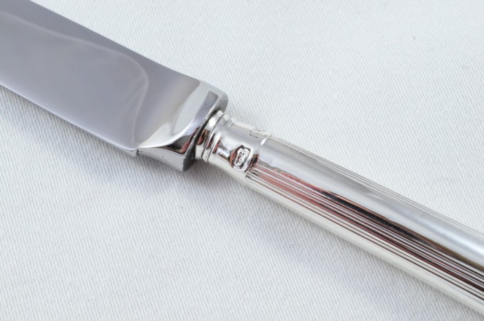 Antique Sheffield Sterling Silver Handled Cheese Knife Victorian Shell Pattern 1912 - Image 4