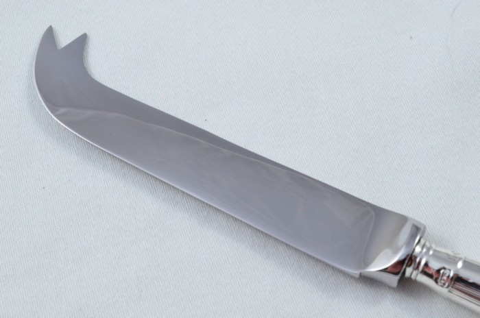 Antique Sheffield Sterling Silver Handled Cheese Knife Victorian Shell Pattern 1912 - Image 5