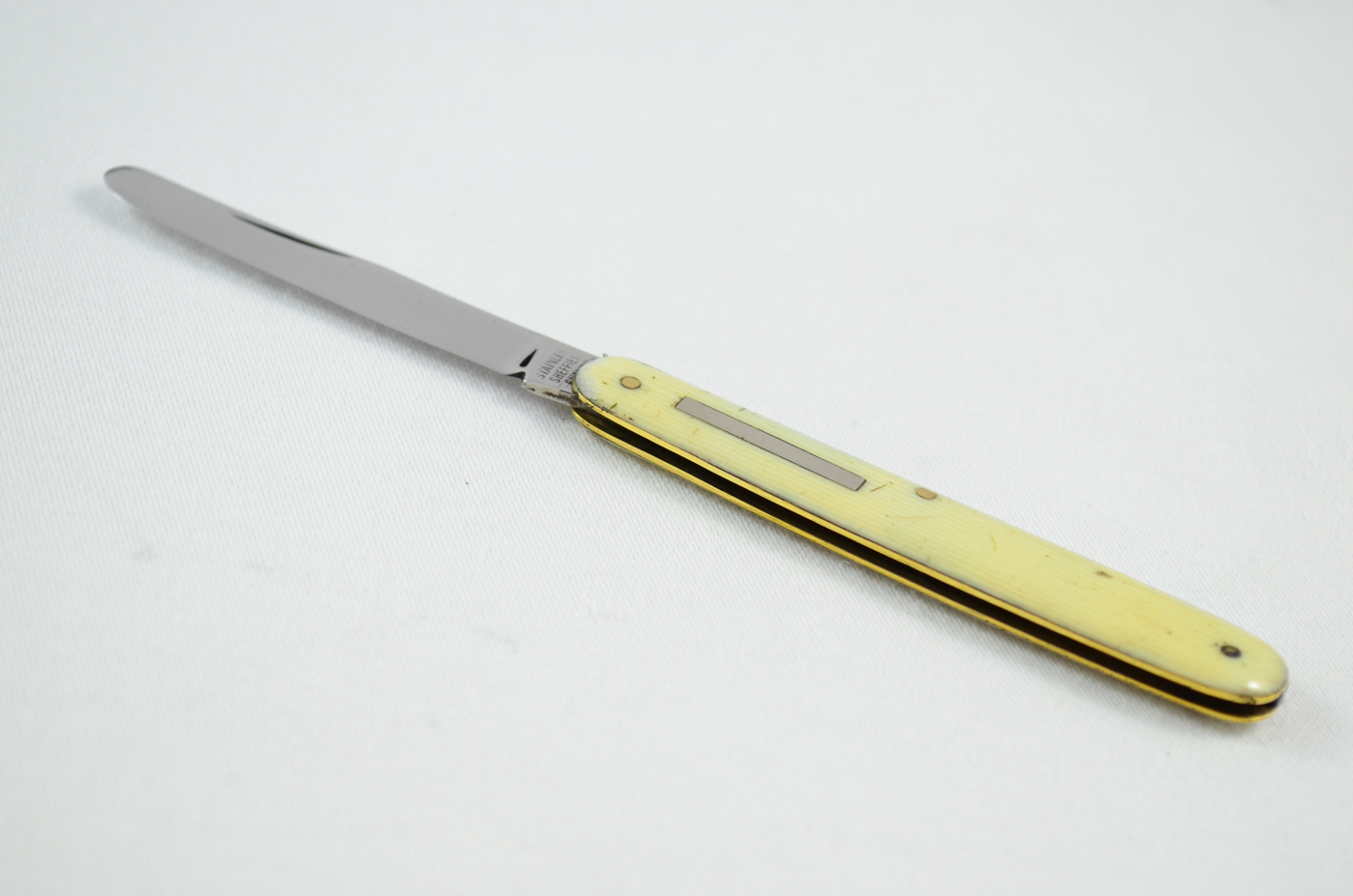 Stainless Sheffield Plastic Imitation Ivory Handled Pen Knife