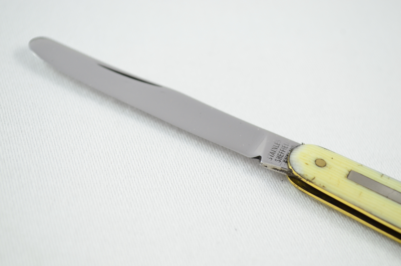 Stainless Sheffield Plastic Imitation Ivory Handled Pen Knife - Image 2
