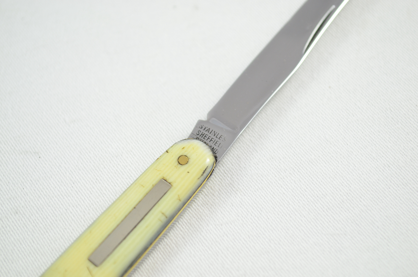 Stainless Sheffield Plastic Imitation Ivory Handled Pen Knife - Image 5