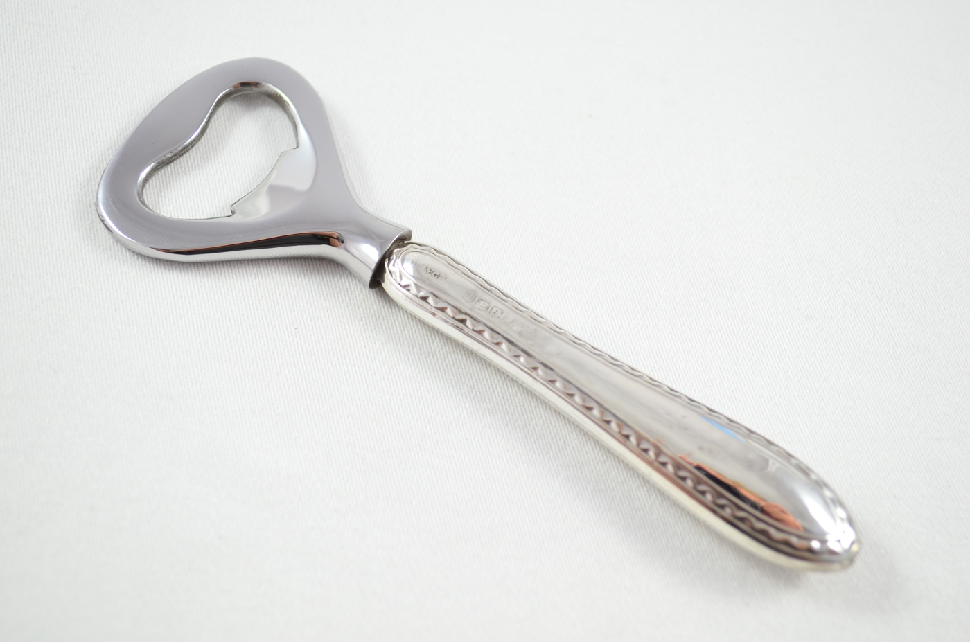 Boxed Harrison Fisher & Co Feather Edge Pattern Sterling Silver Bottle Opener Sheffield 1921 - Image 2