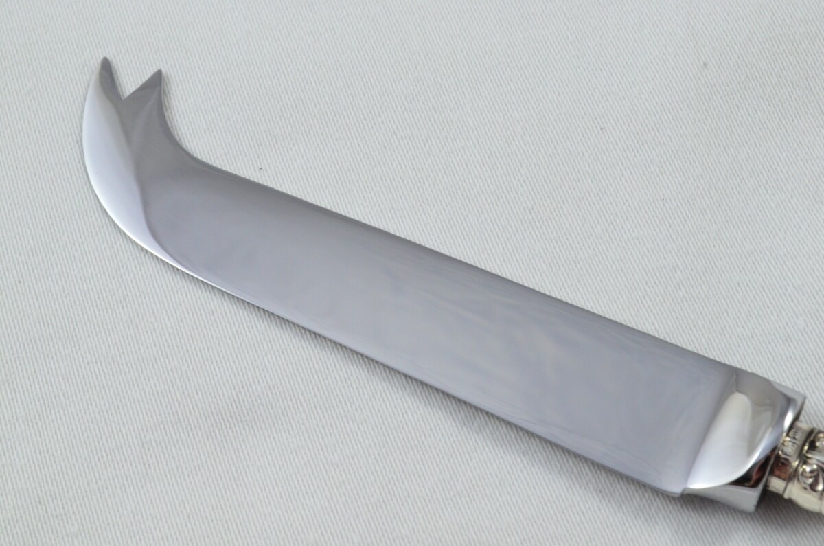 Antique Sheffield Mother of Pearl Handled Cheese Knife Pistol Shape 1914 - Image 5