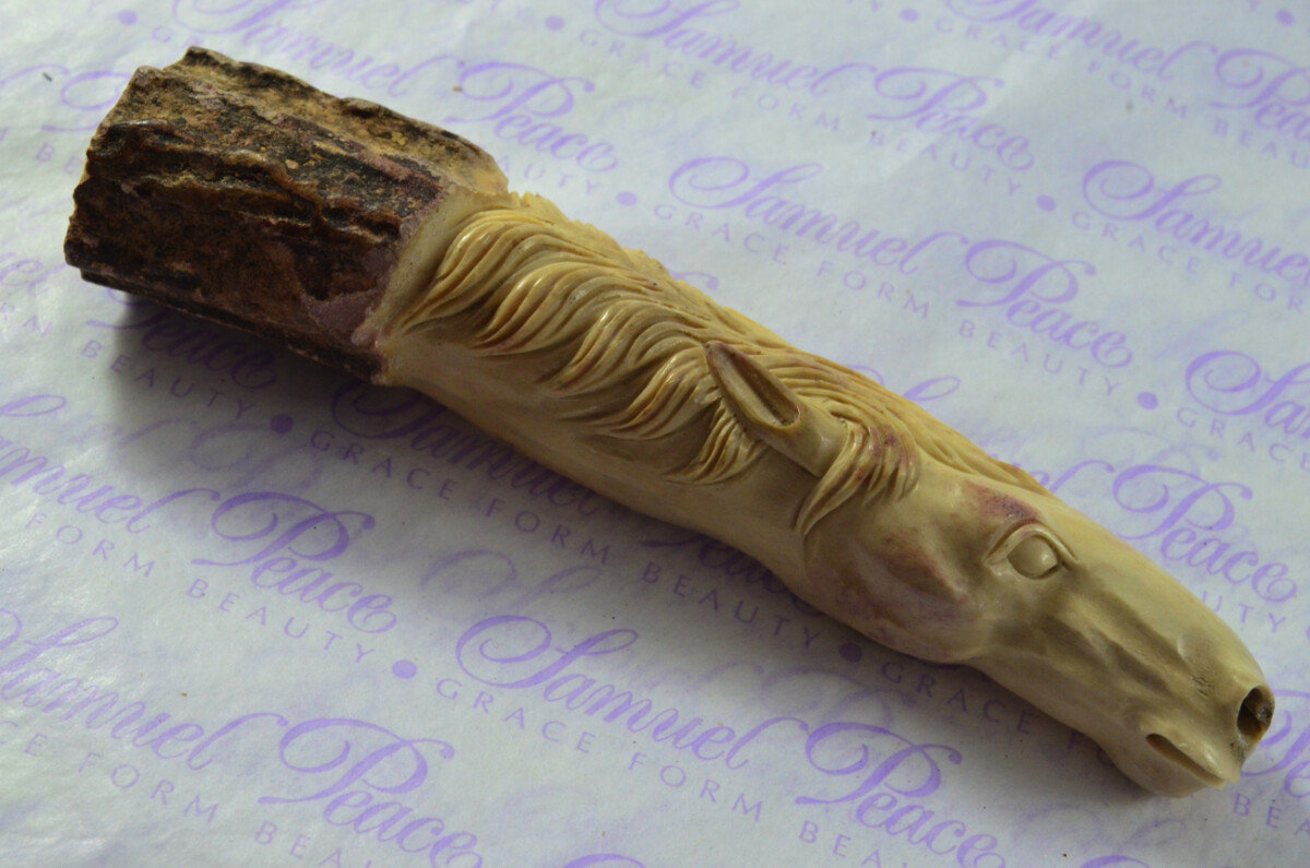 Horses Head Hand Carved Stag Antler Horn Knife Handle Hobbyist Make Your Own Knife! Made in Sheffield England - Image 6