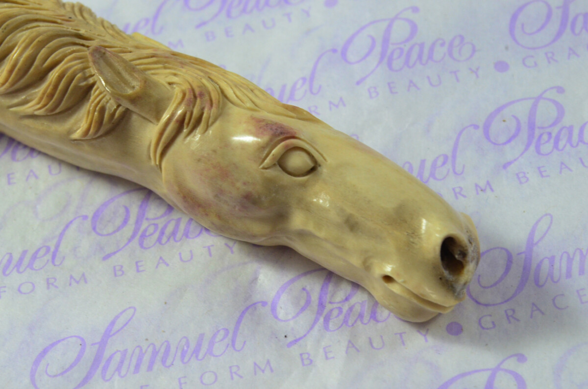 Horses Head Hand Carved Stag Antler Horn Knife Handle Hobbyist Make Your Own Knife! Made in Sheffield England - Image 2
