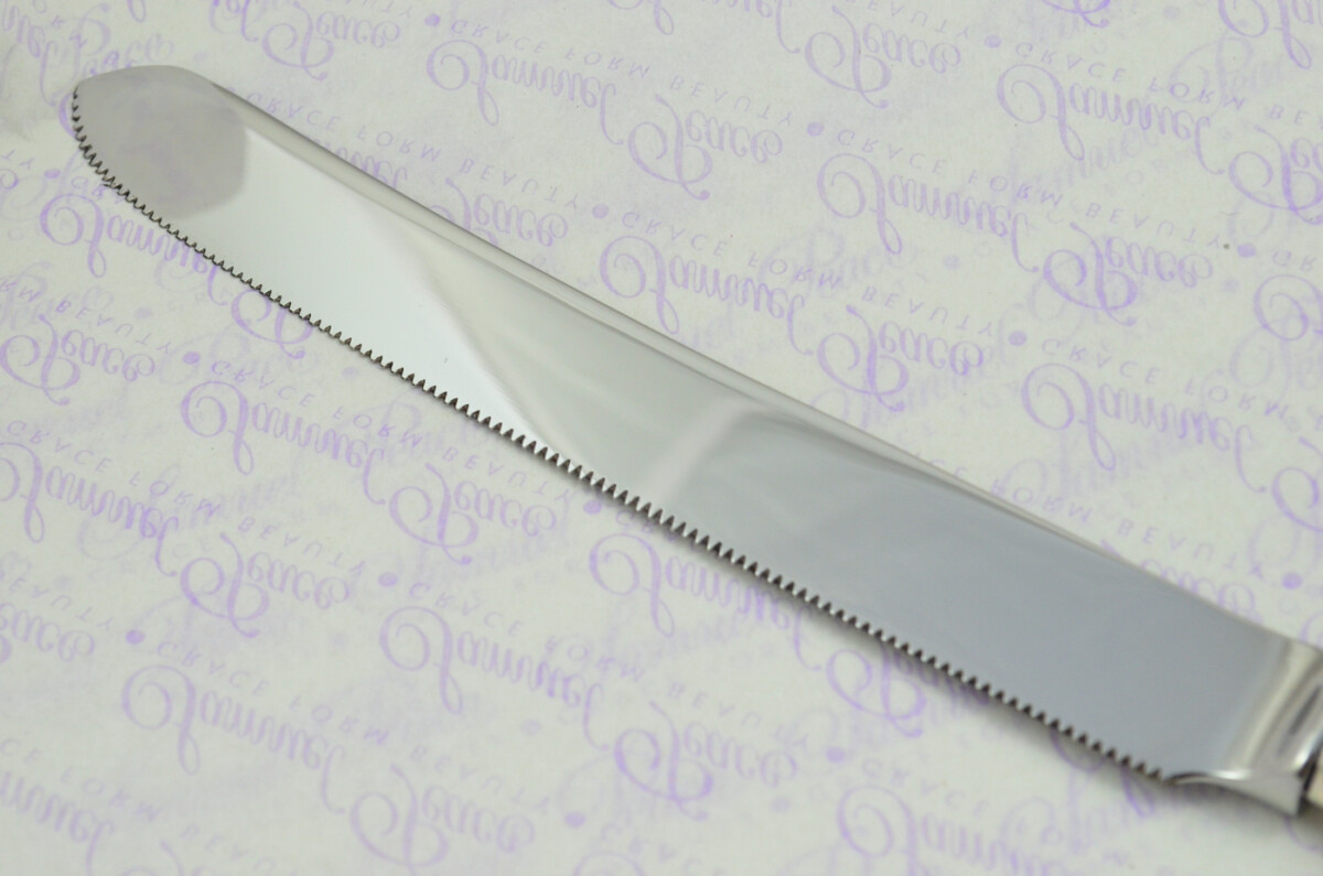 Old English Thread Pattern Sterling Silver Handled Wedding Cake Knife Gift Boxed 1945 - Image 4