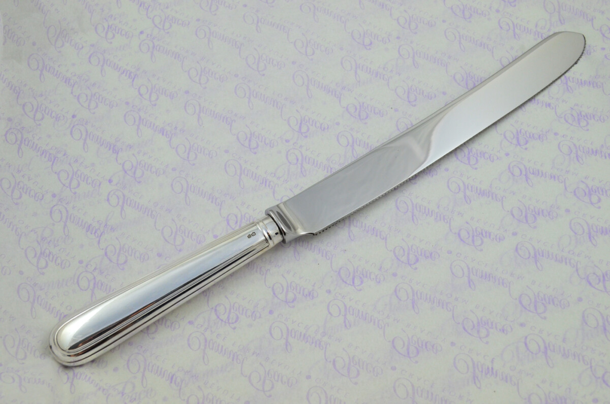 Old English Thread Pattern Sterling Silver Handled Wedding Cake Knife Gift Boxed 1945 - Image 6