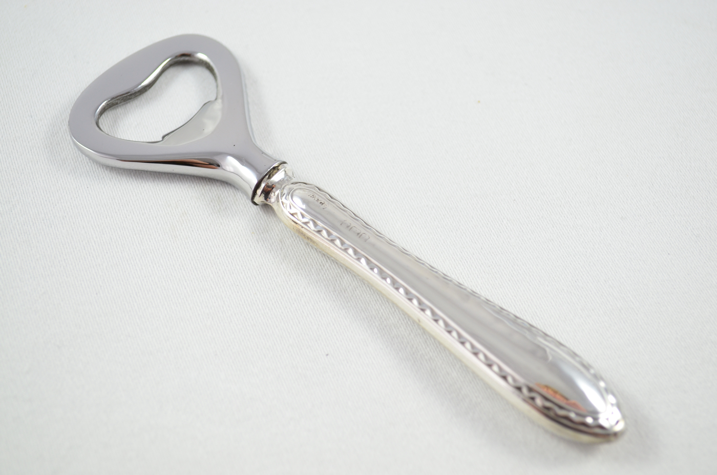 Boxed Cooper Bros Feather Edge Pattern Sterling Silver Bottle Opener Sheffield 1918 - Image 2