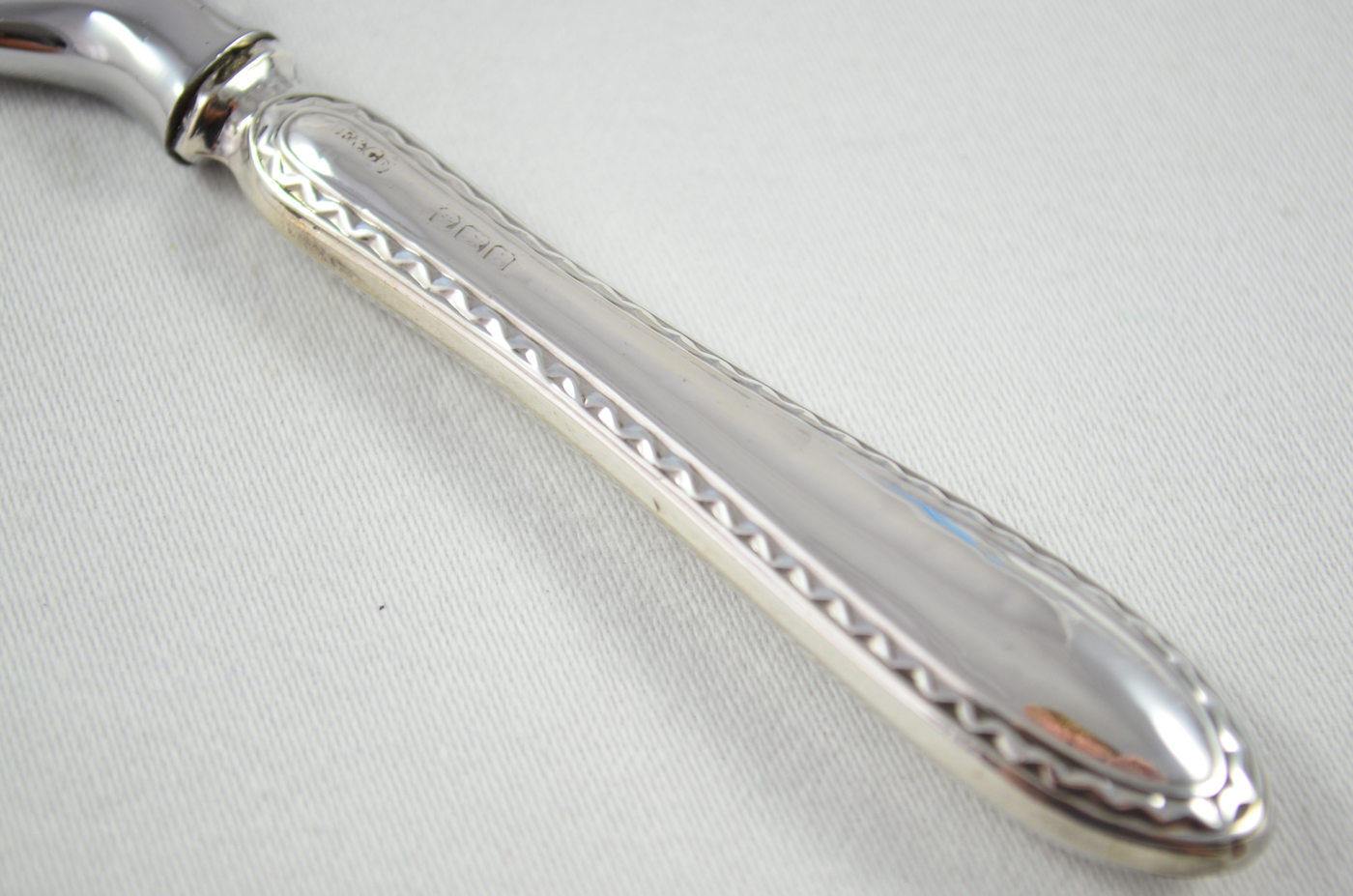 Boxed Cooper Bros Feather Edge Pattern Sterling Silver Bottle Opener Sheffield 1918 - Image 3