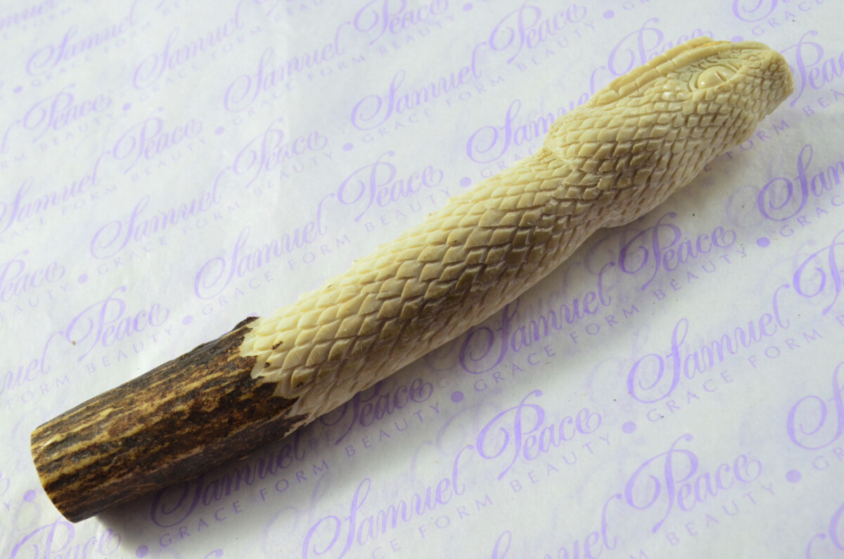 Viper Hand Carved Stag Antler Horn Knife Handle Hobbyist Make Your Own Knife! Made in Sheffield England - Image 8
