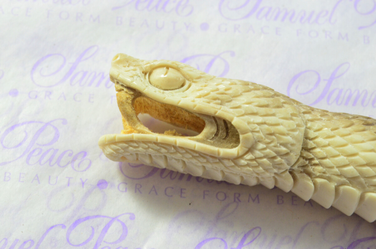 Viper Hand Carved Stag Antler Horn Knife Handle Hobbyist Make Your Own Knife! Made in Sheffield England - Image 2