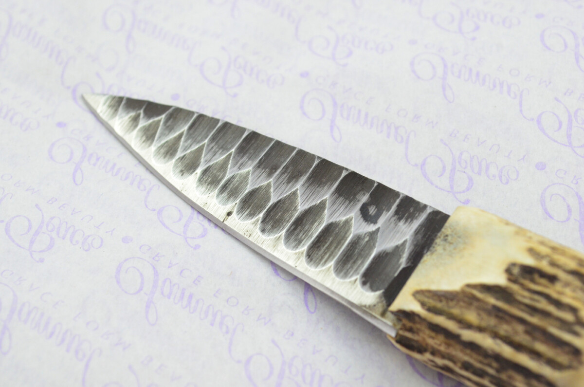 Amazing Bespoke Hand Carved Horse Stag Horn Antler Handle Sgian Dubh Hand Forged Carbon 01 Tool Steel Blade Sheffield England - Image 3