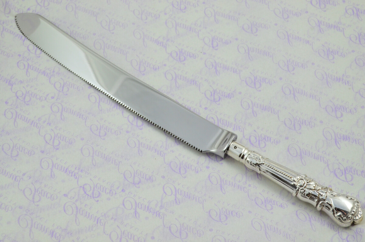Ambassador Pattern Sterling Silver Handled Wedding Cake Knife Gift Boxed 1802 - Image 2