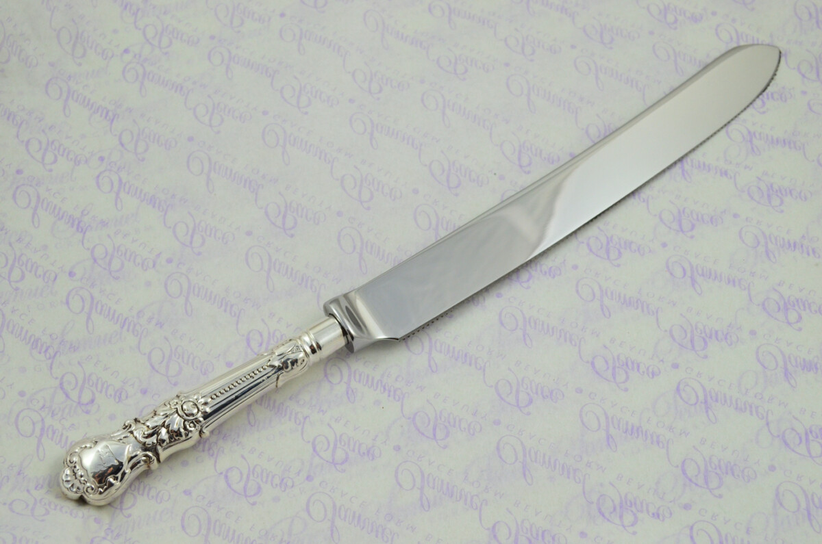 Ambassador Pattern Sterling Silver Handled Wedding Cake Knife Gift Boxed 1802 - Image 5