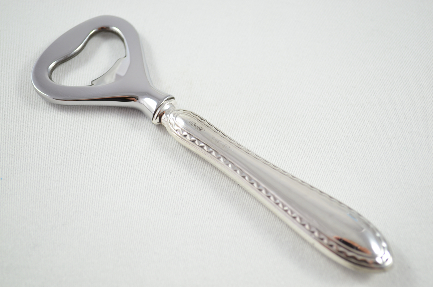 Boxed Harrison Fisher & Co Feather Edge Pattern Sterling Silver Bottle Opener Sheffield 1909 - Image 2