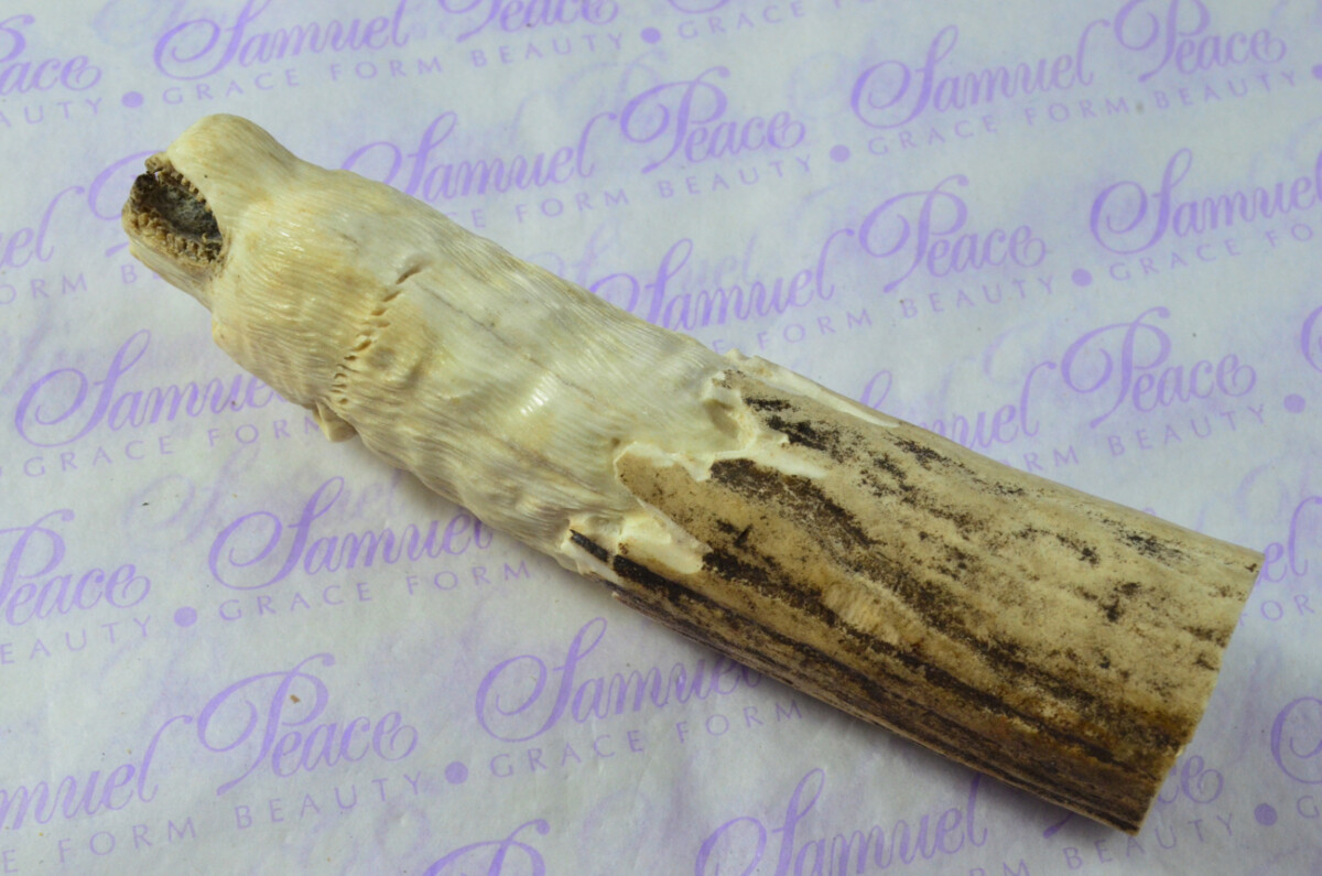 Black Bear Hand Carved Stag Antler Horn Knife Handle Hobbyist Make Your Own Knife! Made in Sheffield England - Image 7