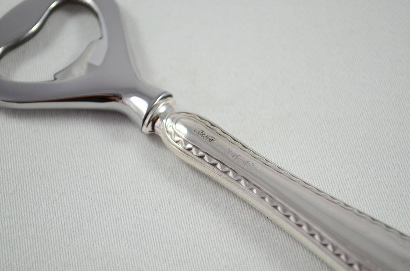 Boxed Harrison Fisher & Co Feather Edge Pattern Sterling Silver Bottle Opener Sheffield 1909 - Image 4