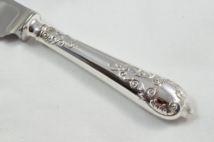 Charles II Pattern - 2 Piece Sterling Silver Carving Set by Willmotts Ltd - Sheffield 1976 - Image 8