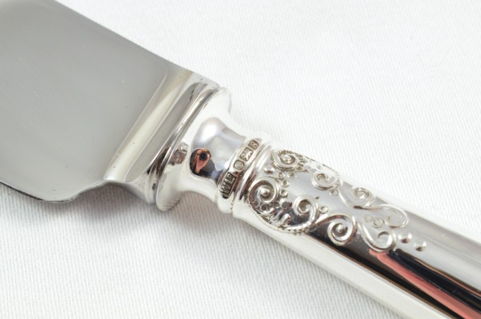 Charles II Pattern - 2 Piece Sterling Silver Carving Set by Willmotts Ltd - Sheffield 1976 - Image 7