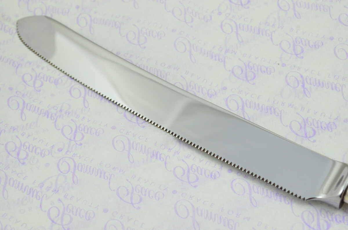 Panel Reed & Shell Pattern Sterling Silver Handled Wedding Cake Knife Gift Boxed 1842 - Image 4