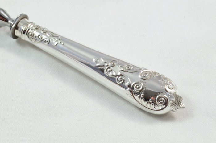 Charles II Pattern - 2 Piece Sterling Silver Carving Set by Willmotts Ltd - Sheffield 1976 - Image 3