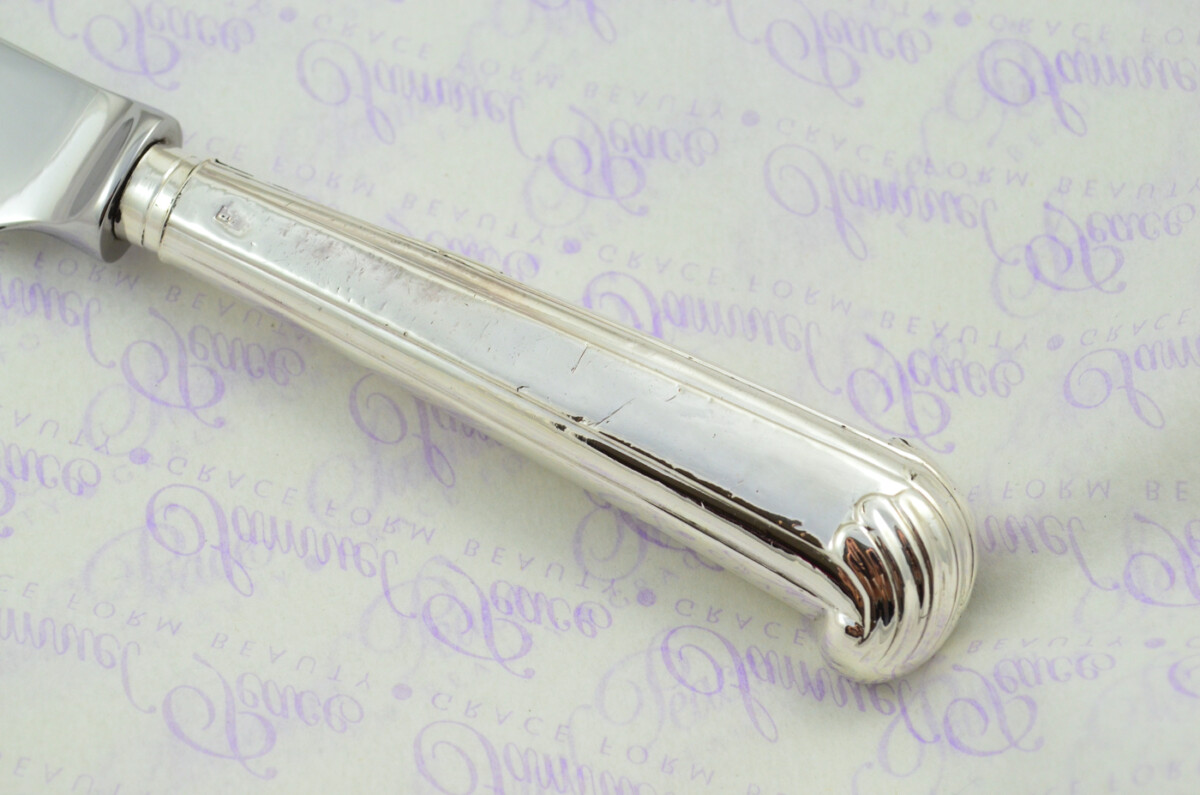 Scrollrosette Pattern Sterling Silver Handled Wedding Cake Knife Gift Boxed 1800 - Image 3