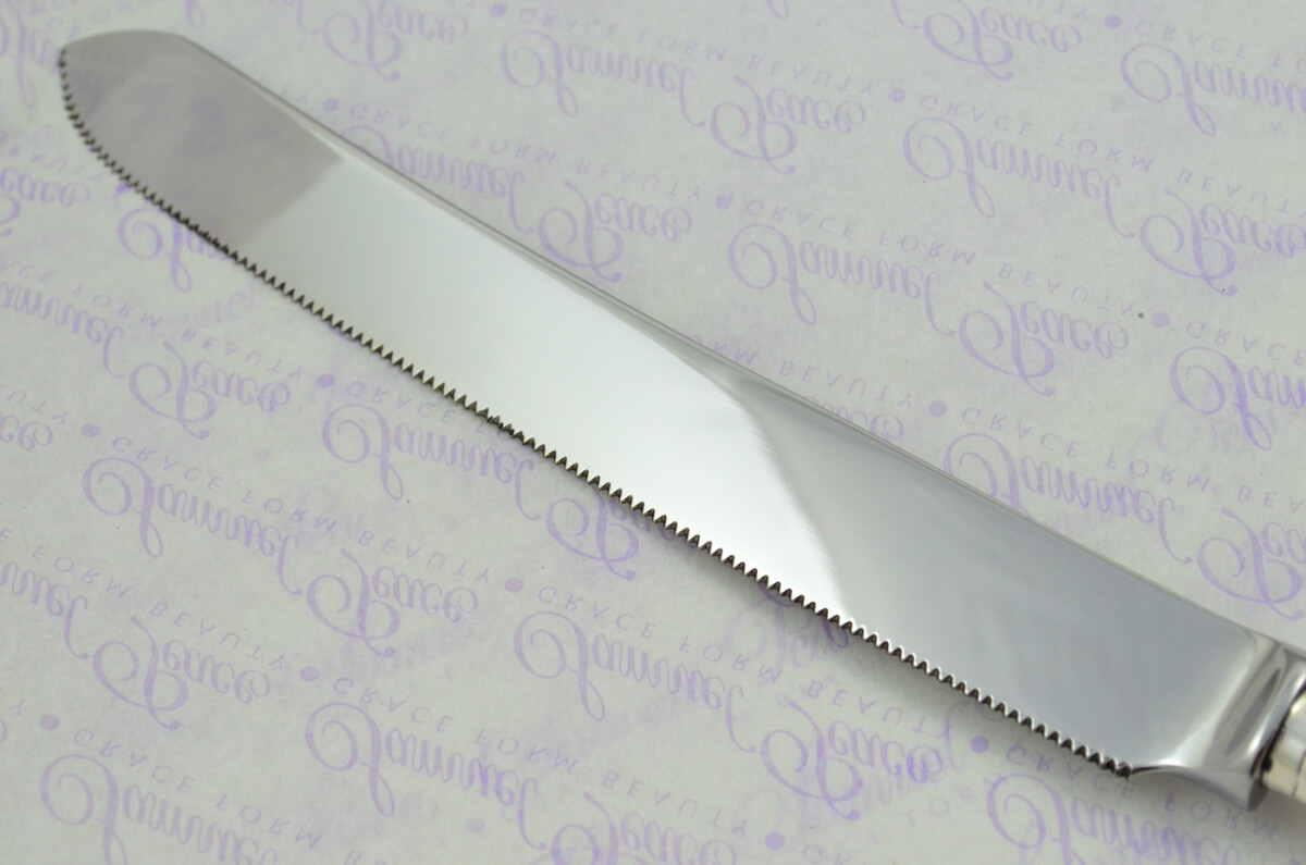 Scrollrosette Pattern Sterling Silver Handled Wedding Cake Knife Gift Boxed 1800 - Image 4