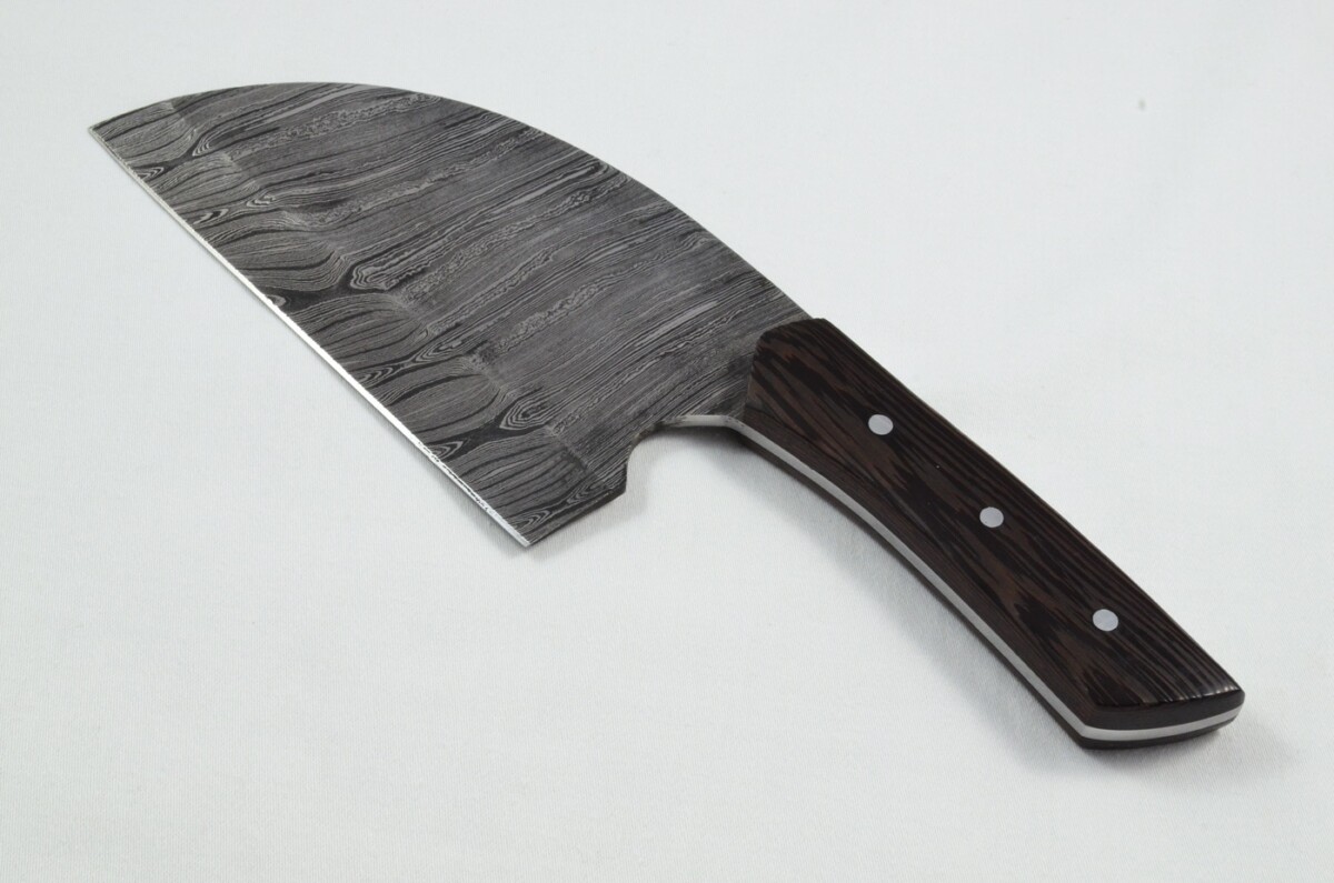 2025 Collection -Amazing Damascus Blade Rosewood Handled Cleaver Bone Cutting Knife With Leather Sheath Limited Edition 1 of 20 - Image 2