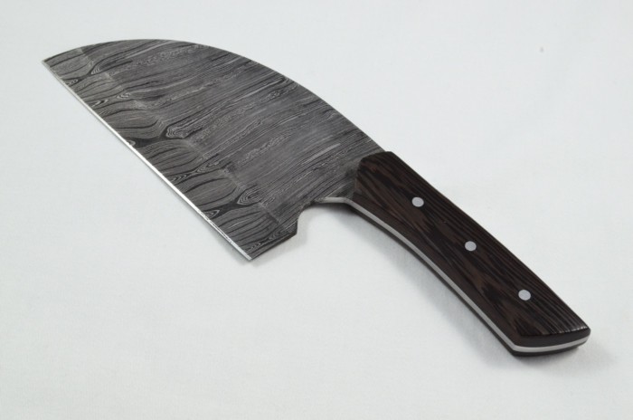 2025 Collection -Amazing Damascus Blade Rosewood Handled Cleaver Bone Cutting Knife With Leather Sheath Limited Edition 1 of 20 - Image 2
