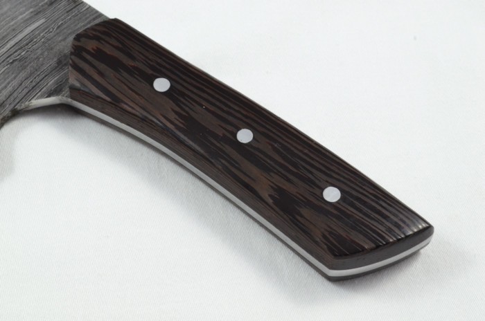 2025 Collection -Amazing Damascus Blade Rosewood Handled Cleaver Bone Cutting Knife With Leather Sheath Limited Edition 1 of 20 - Image 3