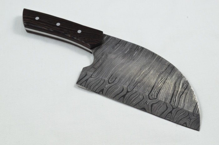 2025 Collection -Amazing Damascus Blade Rosewood Handled Cleaver Bone Cutting Knife With Leather Sheath Limited Edition 1 of 20 - Image 5