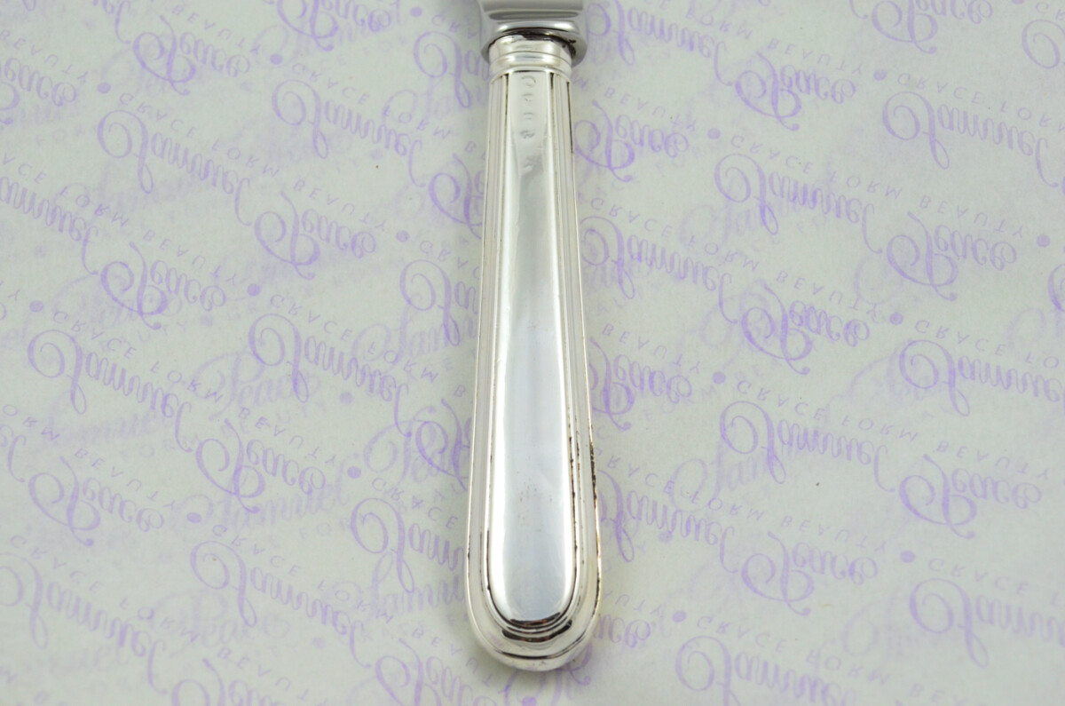 Old English Thread Pattern Sterling Silver Handled Wedding Cake Knife Gift Boxed 1817 - Image 6